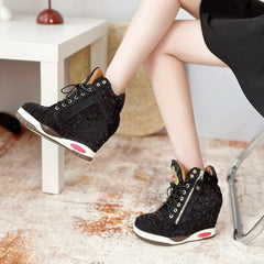 Ultra-high Slope Heel High-top Rivets Women's Boots