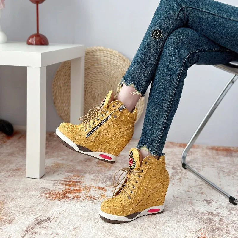 Ultra-high Slope Heel High-top Rivets Women's Boots