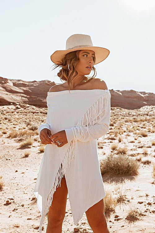 Freethinker Cream Tassel Up Knit Cardiagn - 3 Colors