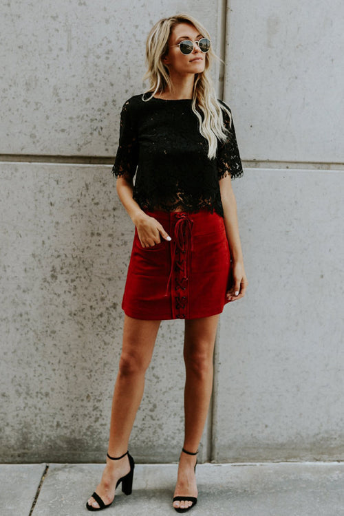 Marry Me Lace Short Sleeve Top - 3 Colors