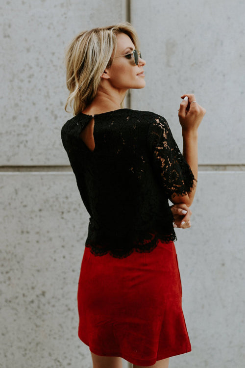 Marry Me Lace Short Sleeve Top - 3 Colors