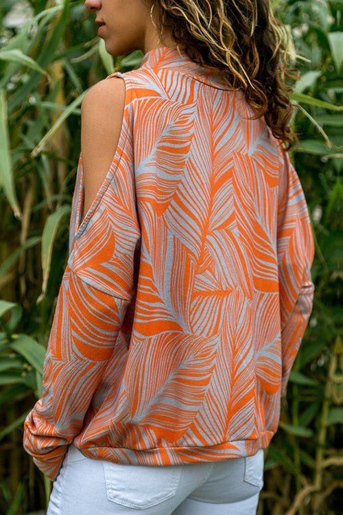 Big Dreams Cold Shoulder Print Blouse - 3 Colors