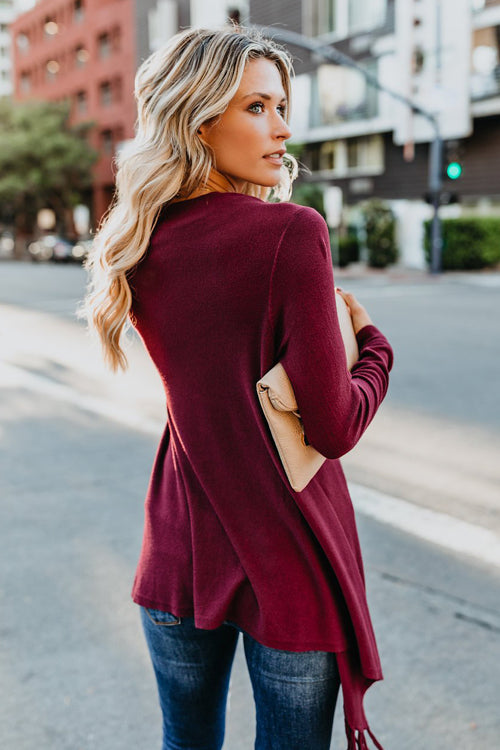 Freethinker Cream Tassel Up Knit Cardiagn - 3 Colors