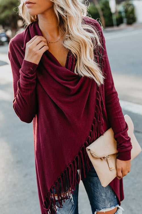 Freethinker Cream Tassel Up Knit Cardiagn - 3 Colors