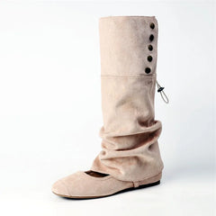 Wedge Flat Sleeve Boots