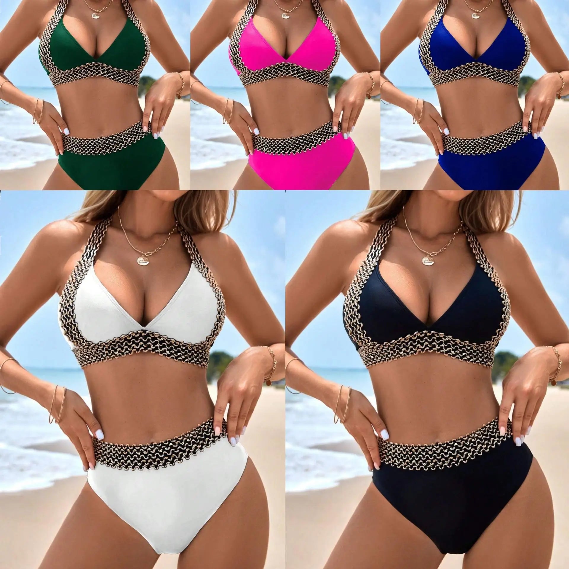 Whole Swimsuit Set Two Pieces Swimsuit Woman Fashion Slimming Swimsuit