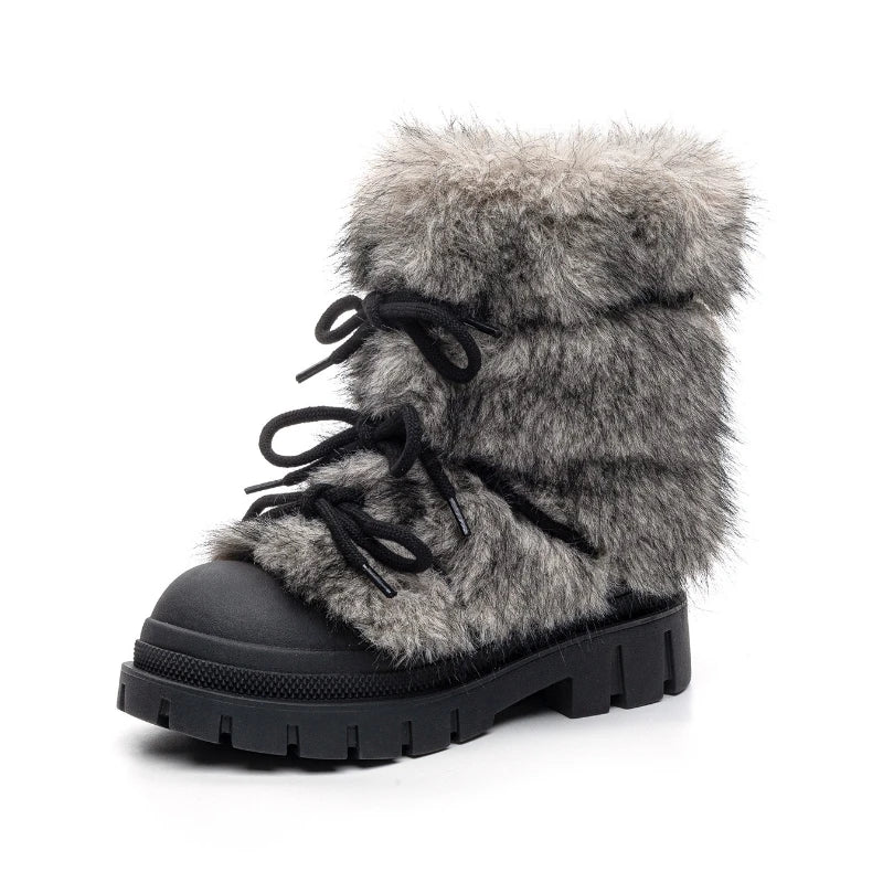 Winter Comfortable Warm Fluffy Ankle Boots