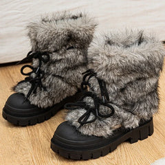 Winter Comfortable Warm Fluffy Ankle Boots
