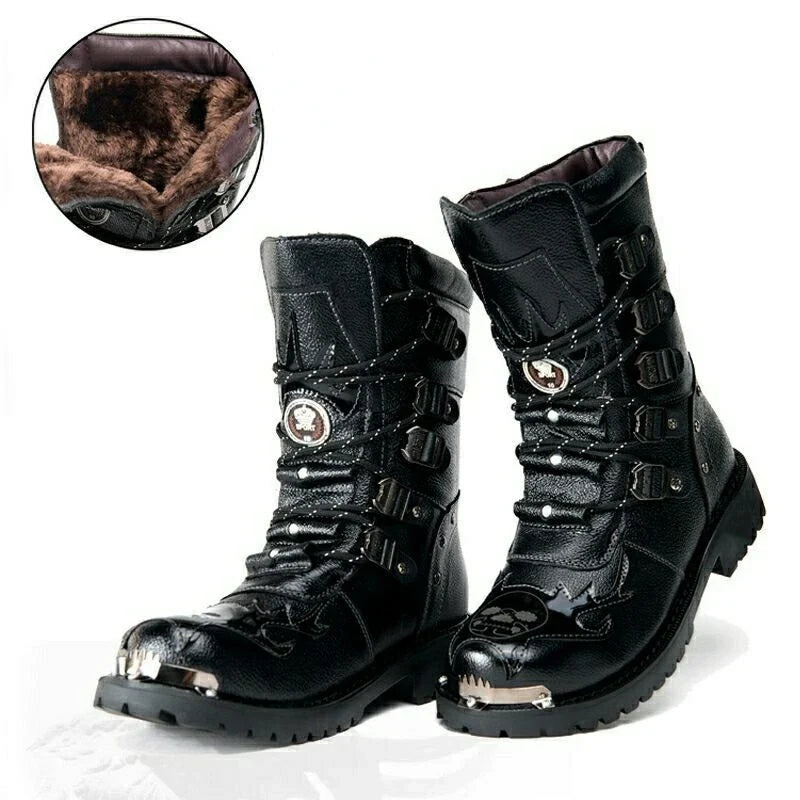 Winter Men Motorcycle Boots