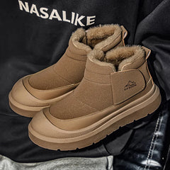 Winter Mens Snow Boot Outdoor Waterproof Non-slip Ankle Boot Plush Warm Cotton Boots