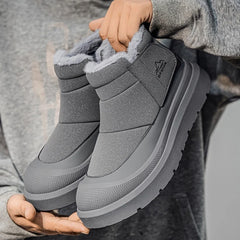 Winter Mens Snow Boot Outdoor Waterproof Non-slip Ankle Boot Plush Warm Cotton Boots