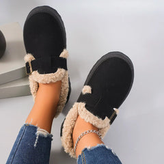 Winter Round Head Flat with Warm and Comfortable Non-slip Snow Boots