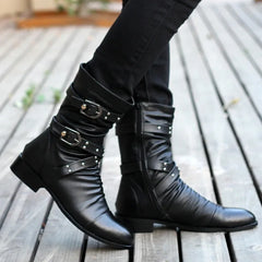 Winter Pointed Toe Men's Mid-calf Boots