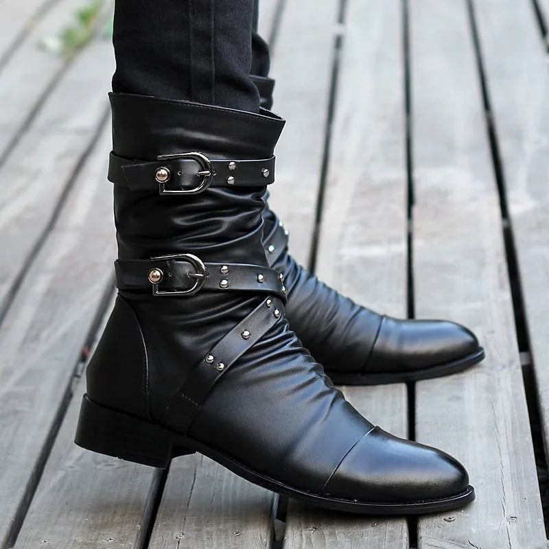 Winter Pointed Toe Men's Mid-calf Boots
