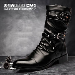 Winter Pointed Toe Men's Mid-calf Boots