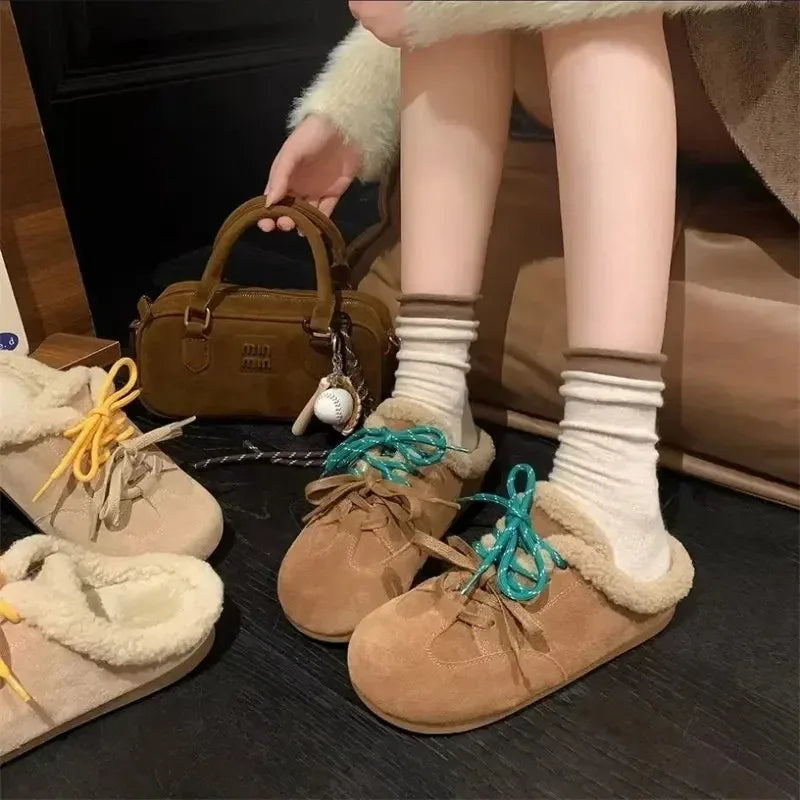 Winter women's Slippers designer Plush Cotton Shoes
