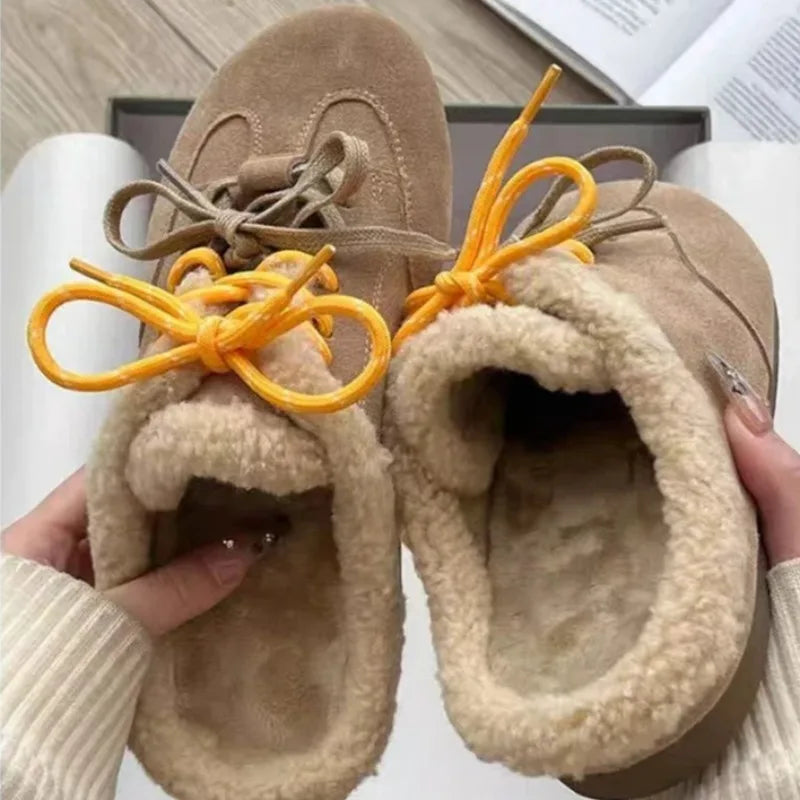 Winter women's Slippers designer Plush Cotton Shoes