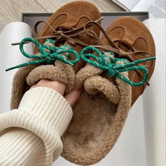 Winter women's Slippers designer Plush Cotton Shoes