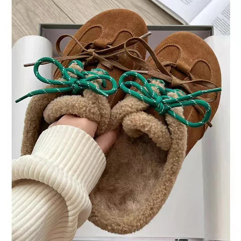 Winter women's Slippers designer Plush Cotton Shoes