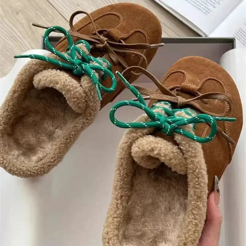 Winter women's Slippers designer Plush Cotton Shoes