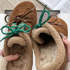Winter women's Slippers designer Plush Cotton Shoes