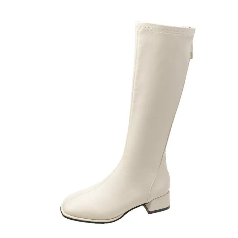 Women Black High Heel Long Boots