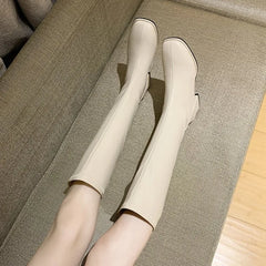 Women Black High Heel Long Boots