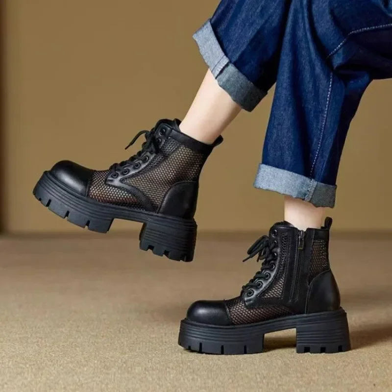 Women Sandals Summer Breathable Hollow Outs Mesh Boots