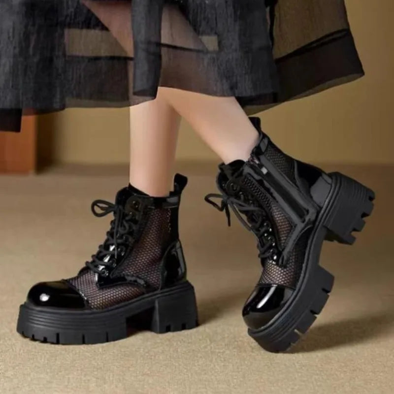 Women Sandals Summer Breathable Hollow Outs Mesh Boots