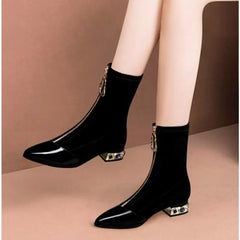 Women Shiny Sequin Ankle Boots