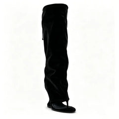 Women Slouch Knee High Thong Sandal Boots