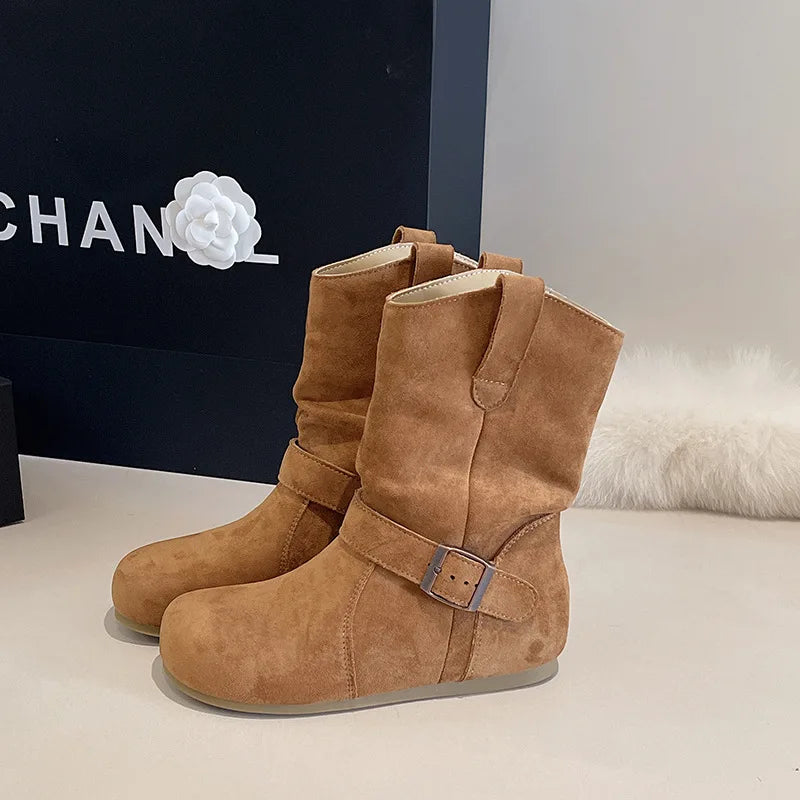Women's Retro Platform Short Boots