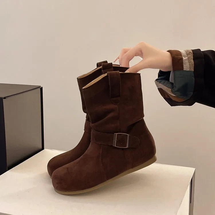 Women's Retro Platform Short Boots