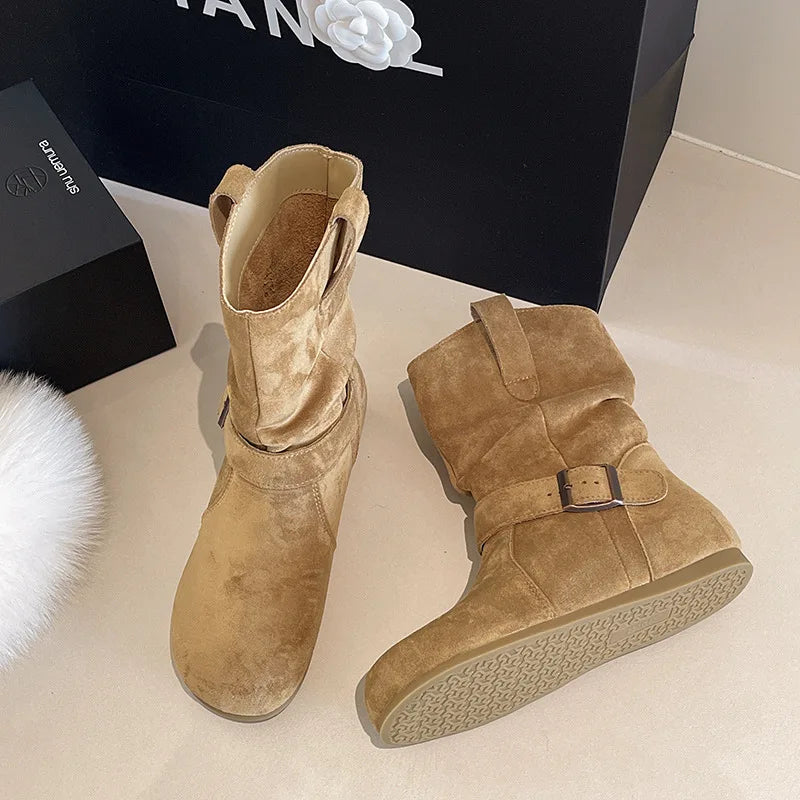 Women's Retro Platform Short Boots