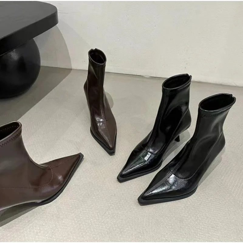 Women's Sexy Pointed Toe Ankle Boots