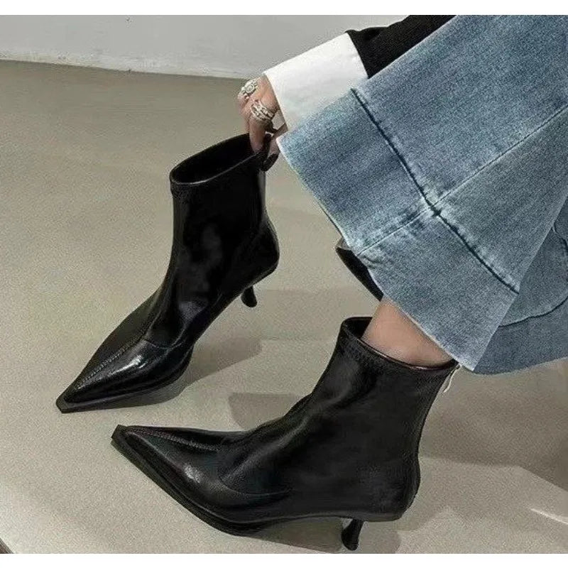 Women's Sexy Pointed Toe Ankle Boots