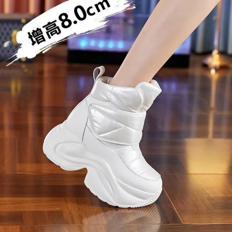 High Top Korean Version Thick Soled Cotton Boots