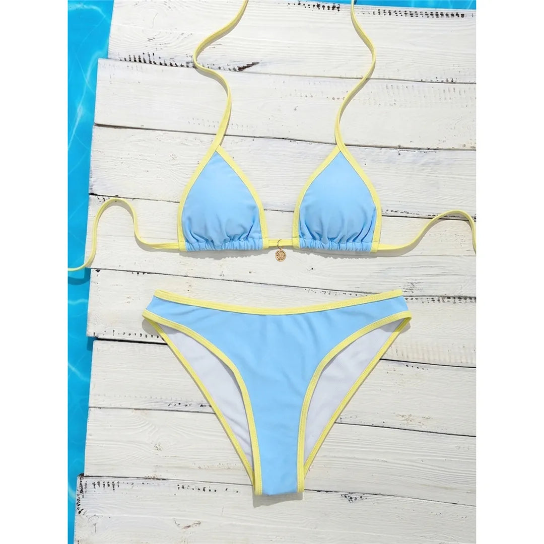 XS - L Halter Bikini Two-pieces Bikini Set