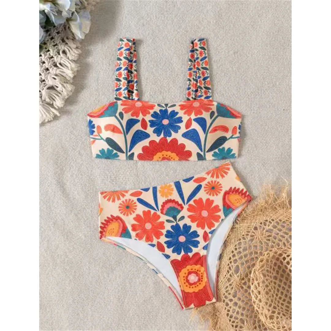 XS - XXL Floral Printed Bikini Two-pieces Bikini Set