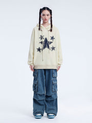 Applique Embroidery Star Hoodie