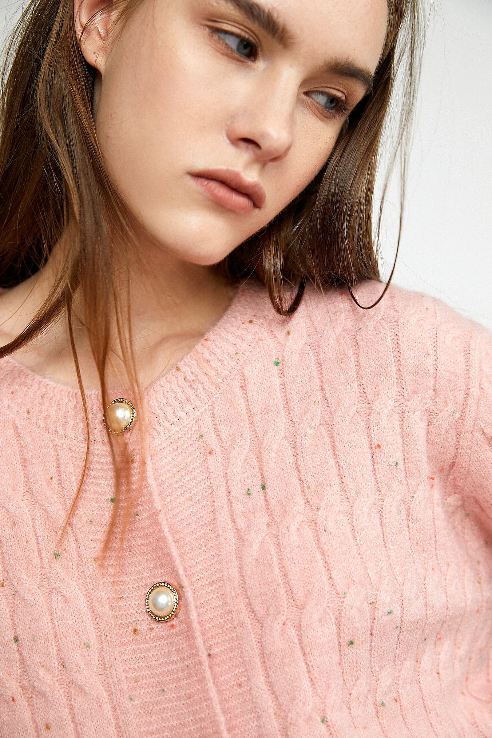 Uziel Pink Long Sleeve Cardigan
