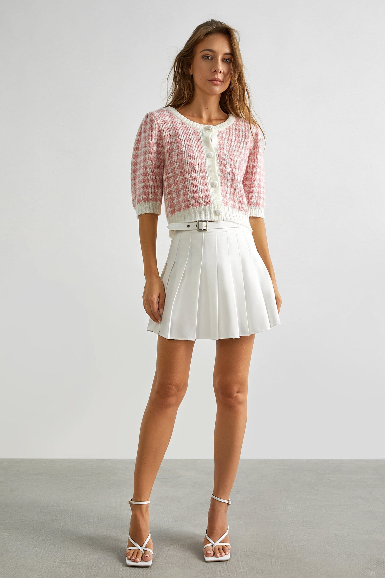 White Tennis School Skirt