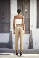 Tailored Pleat High Waist Pants