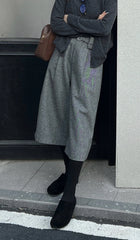 Minimalist Wool Blend Relaxed Fit Winter Pants