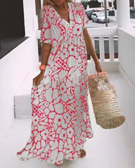 Casual Floral Swing Dress Summer Dress