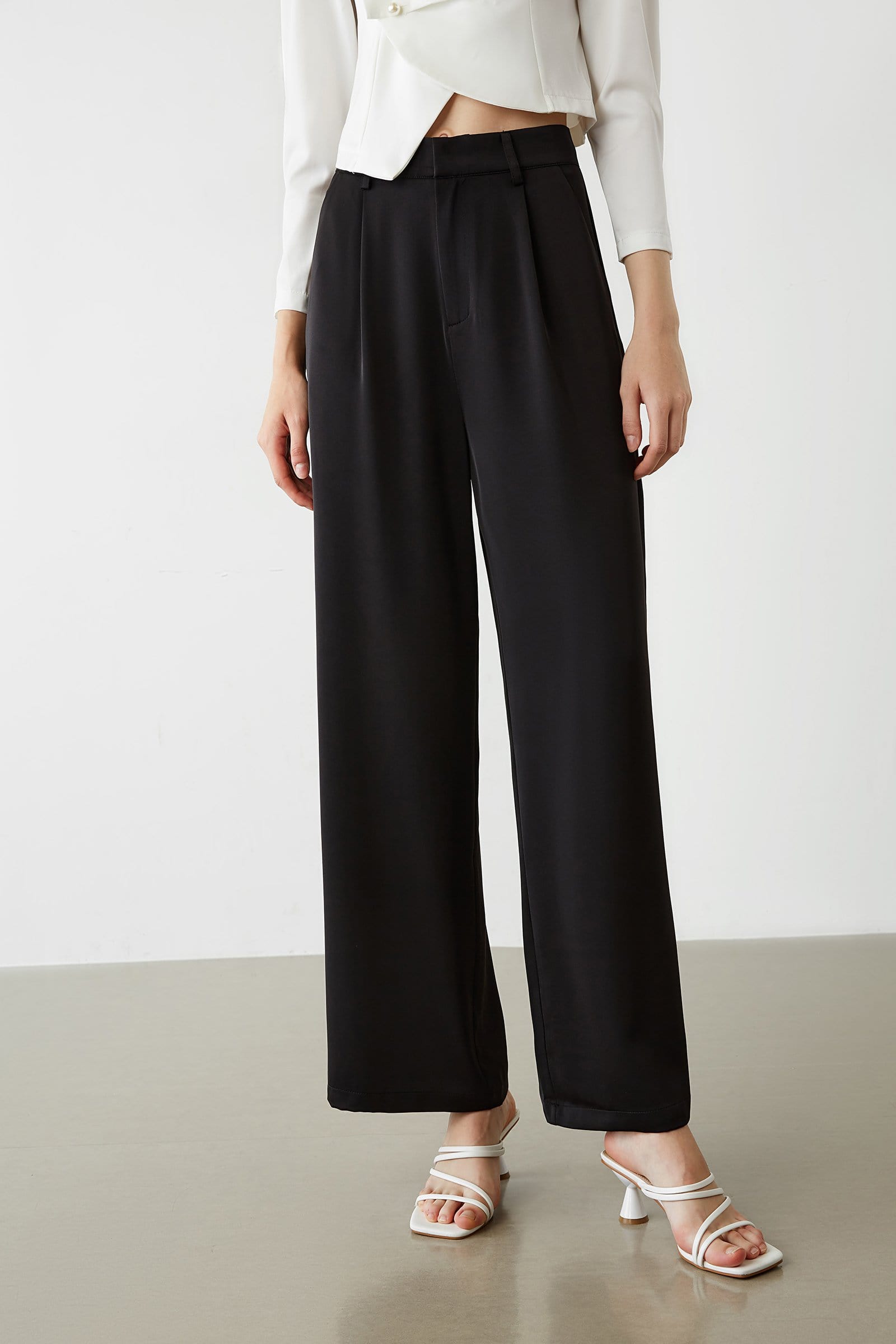 Montserrat Black Wide Leg Pants
