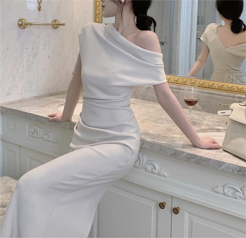 Lime White Spaghetti Strap Cowl Neck Ruched Drawstring Midi Dress