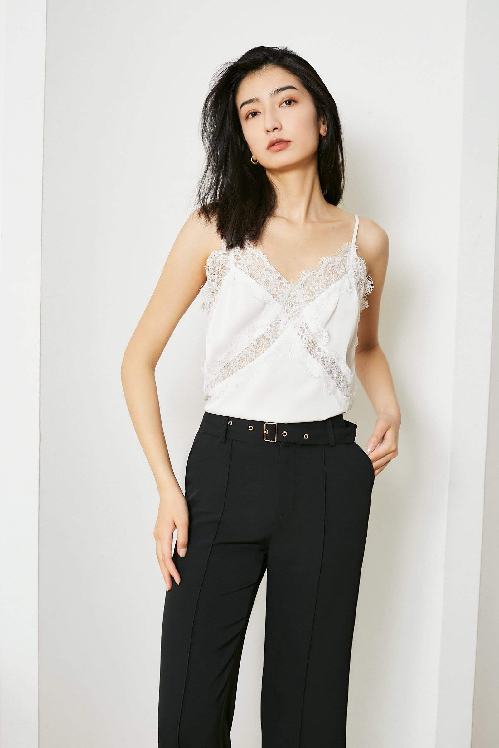 Studded Oxford Pants