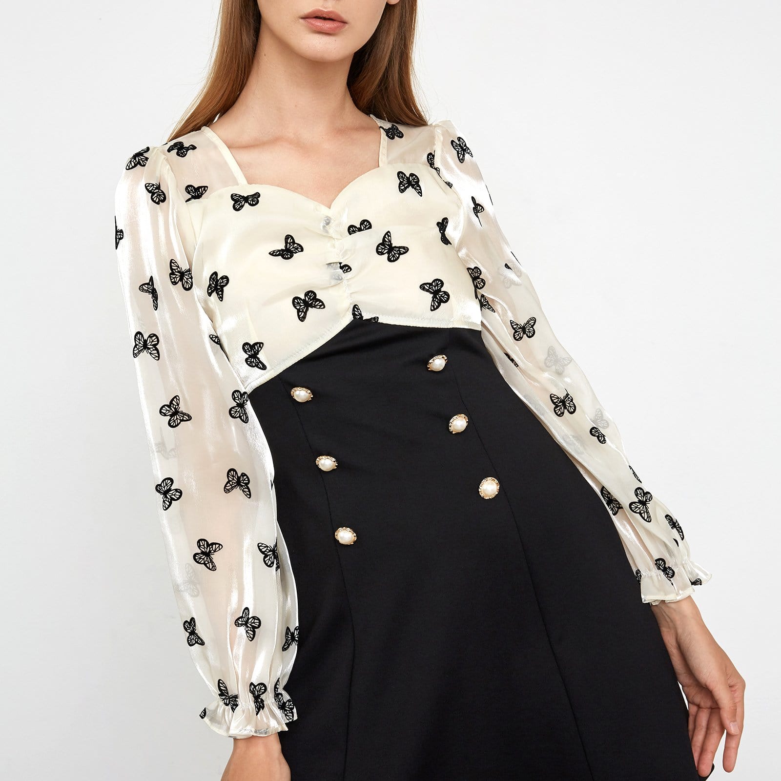 Rileigh Black A-Line Mini Dress