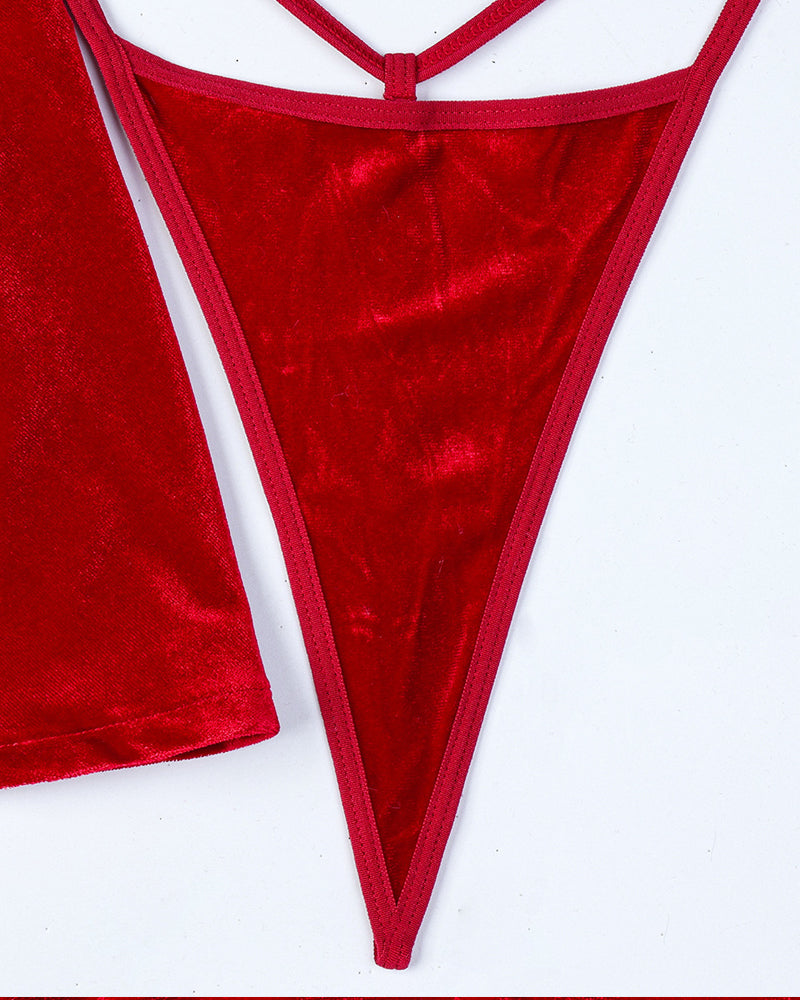 Christmas Velvet Heart Decoration Suit